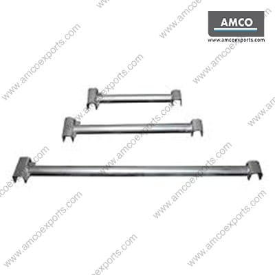 Cuplock ledger installed between vertical standards in scaffolding structure