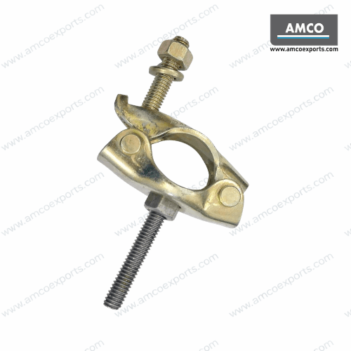Golden finish half coupler with toggle bolt for scaffolding tube connection