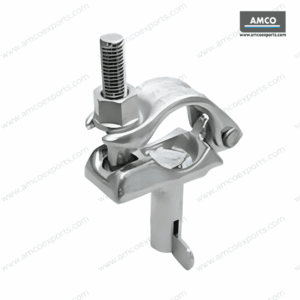 Half coupler with toggle pin for 48.3mm scaffolding tubes