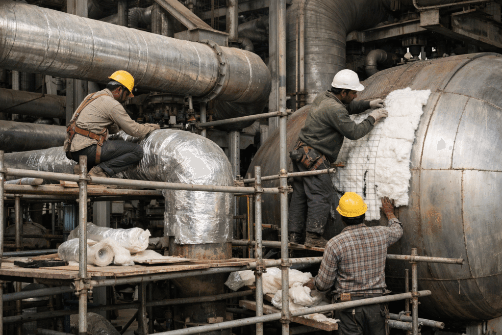 scaffolding support for refractory work