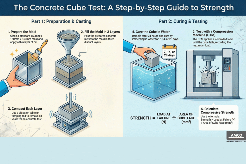 Concrete cube testing mould 150x150x150 for cube mold testing