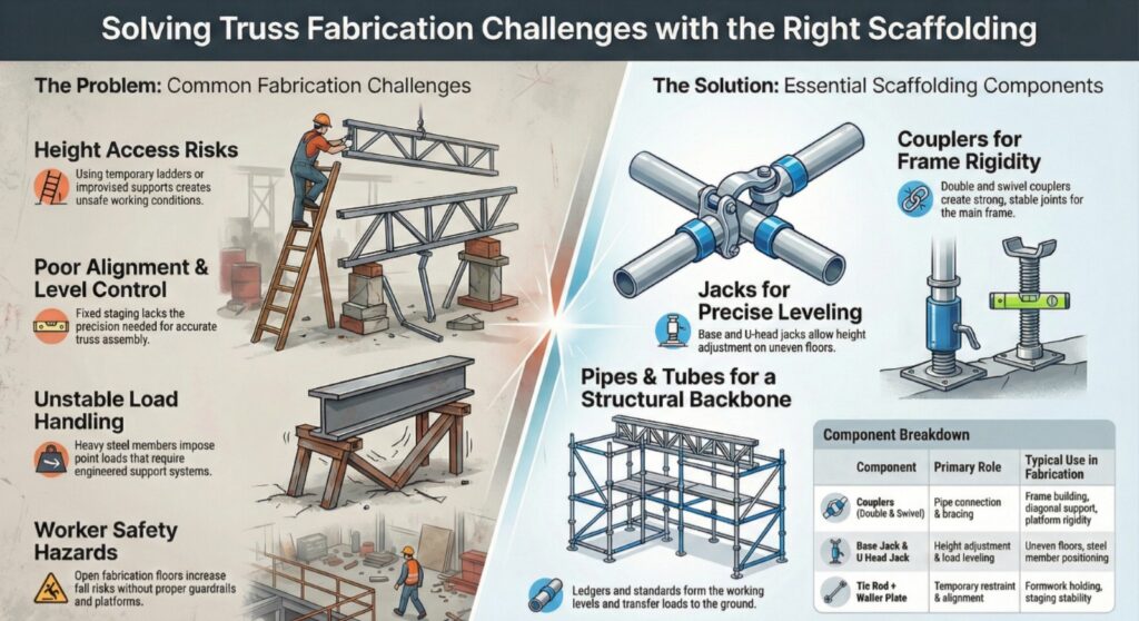 solving truss fabrication with right scaffolding accessories