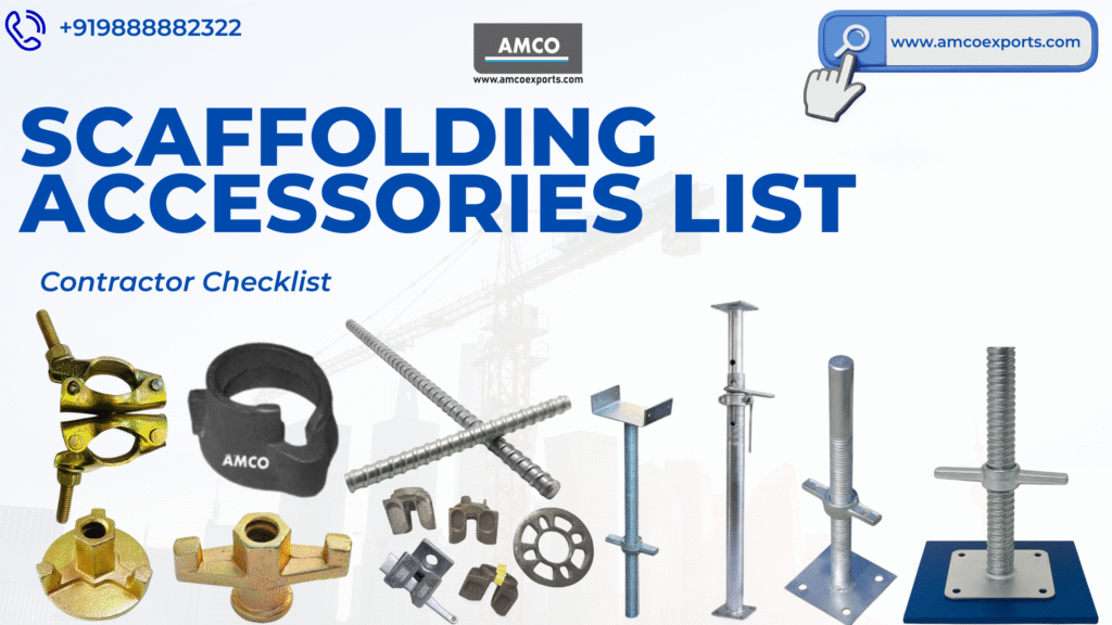 industrial scaffolding accessories couplers and base jacks
