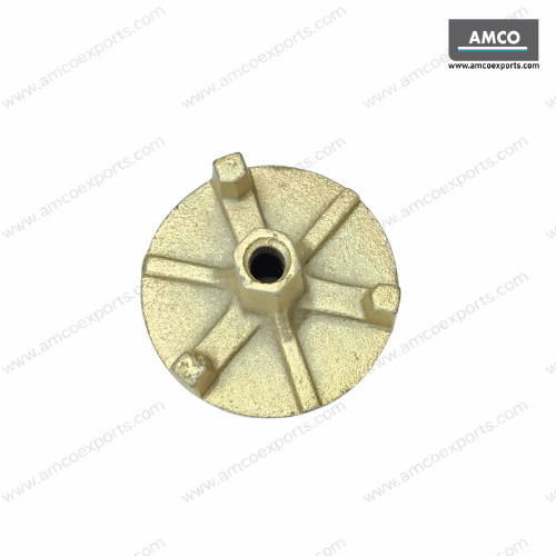 Top view of 130mm scaffolding anchor nut with reinforced lugs