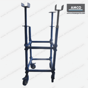 mobile scaffolding staircase with adjustable U jack and caster wheels
