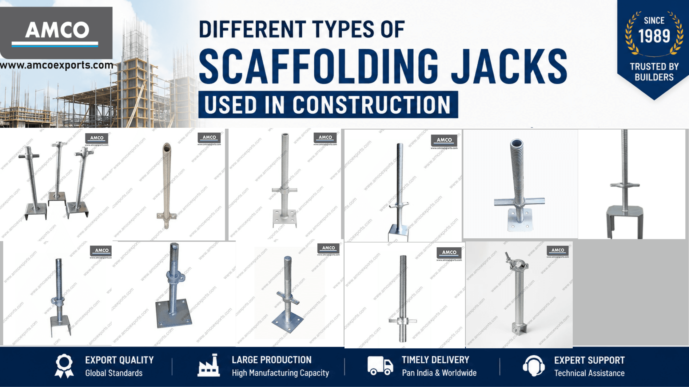 Scaffolding Jacks and Props Manufacturer in India by AMCO Exports
