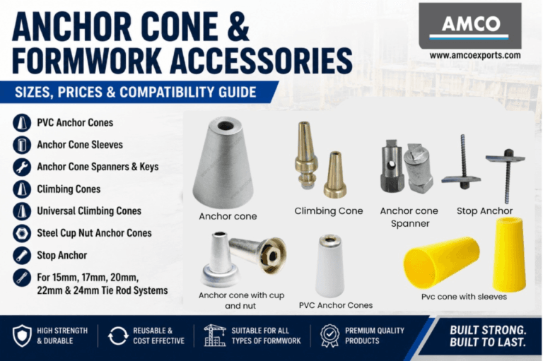 Anchor Cone Sizes, Prices & Compatibility Guide | PVC Anchor Cones, Stop Anchors, Climbing Cones & Formwork Accessories