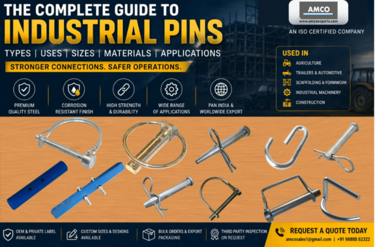 Complete Guide to Industrial Pins: Types, Uses, Sizes & Applications