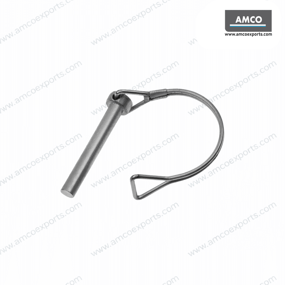 Trailer coupler pin with spring wire lock mechanism in open position