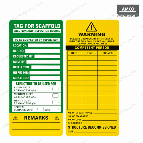 Green Scaffold Tag