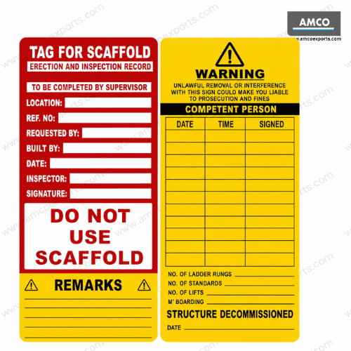 Red Scaffold Tag