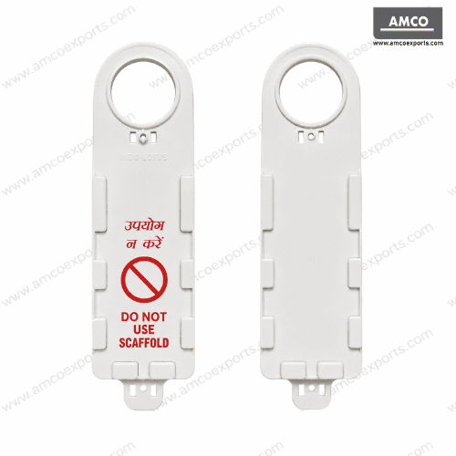 Reusable Scaffold Tag Holder System for construction and industrial sites