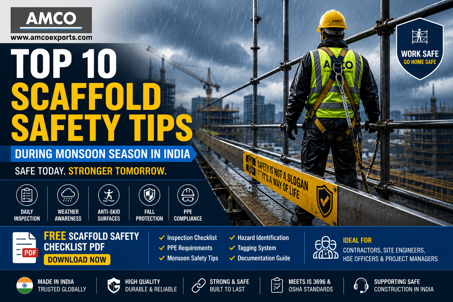 10 Top Scaffold Safety Tips During Monsoon Season in India