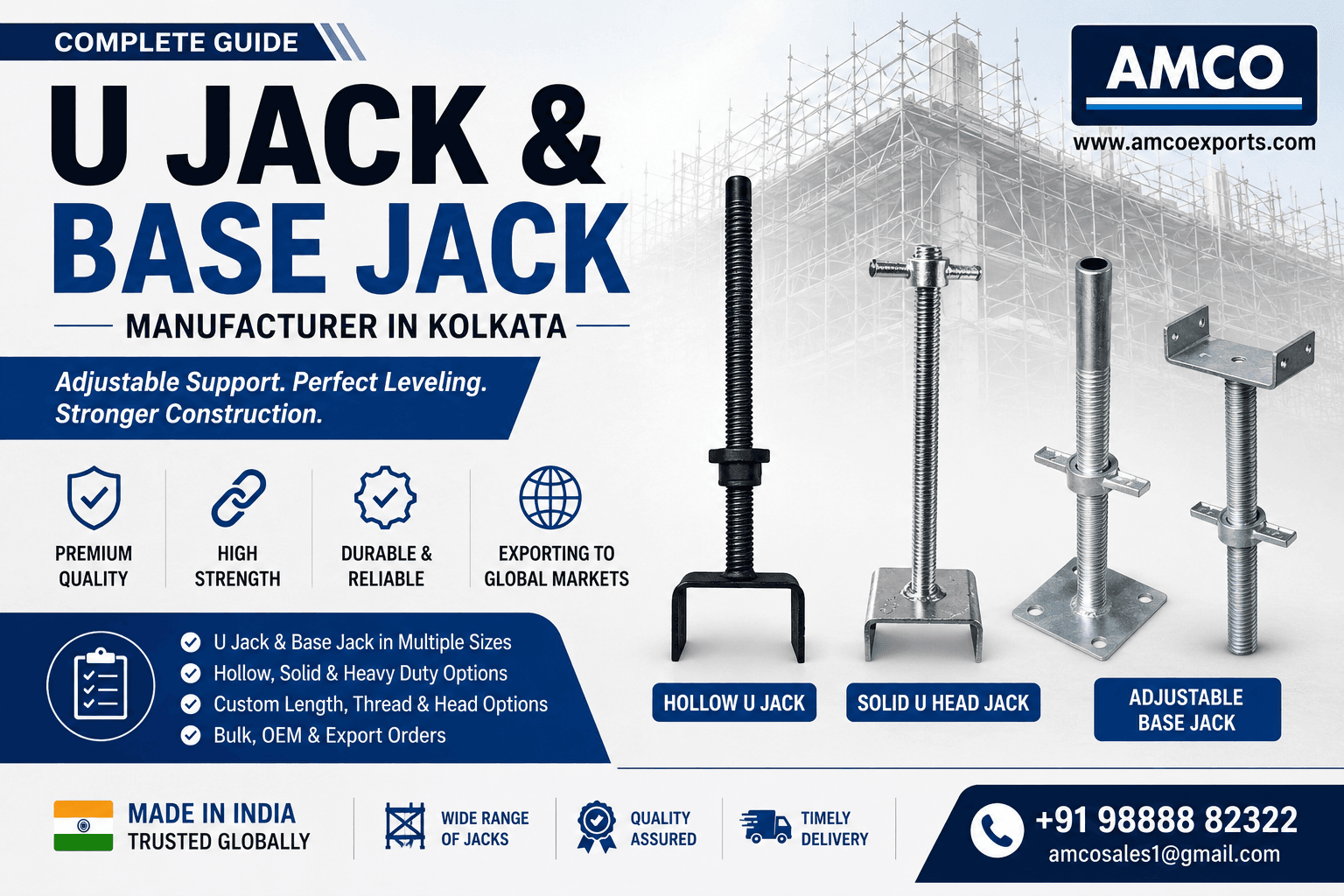 U Jack and Base Jack Manufacturer in Kolkata