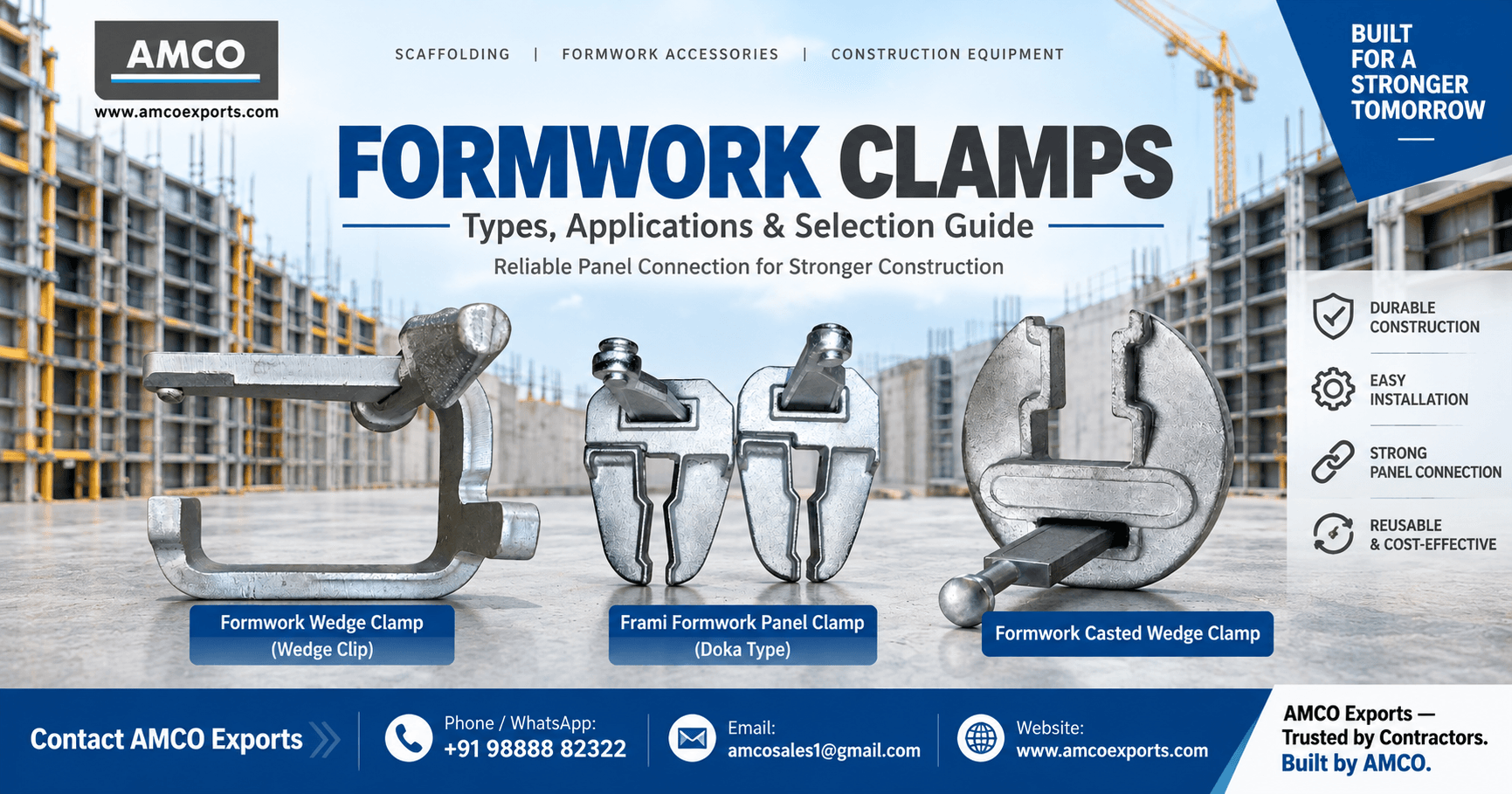 Formwork clamps manufacturer in India - AMCO Exports