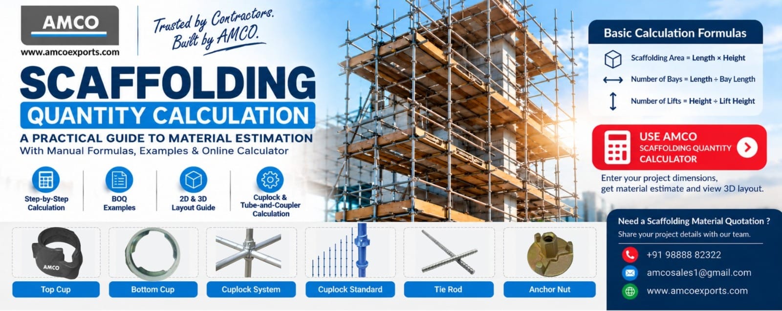 Scaffolding Quantity Calculation and Material Estimation Guide by AMCO Exports
