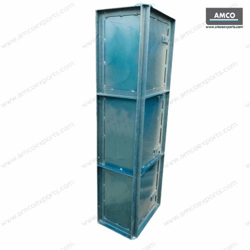 Rectangular steel column box formwork assembled for concrete construction
