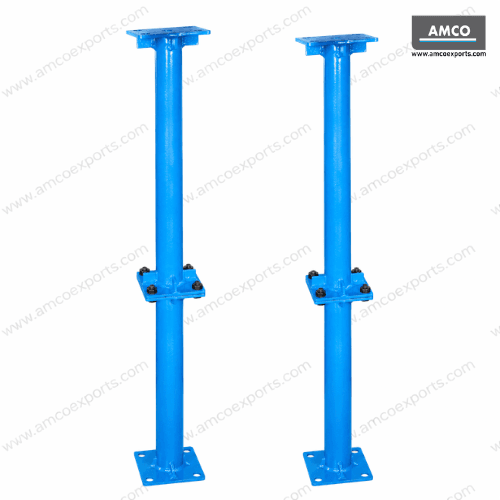 Single blue steel stub setting prop with top and base plates by AMCO Exports